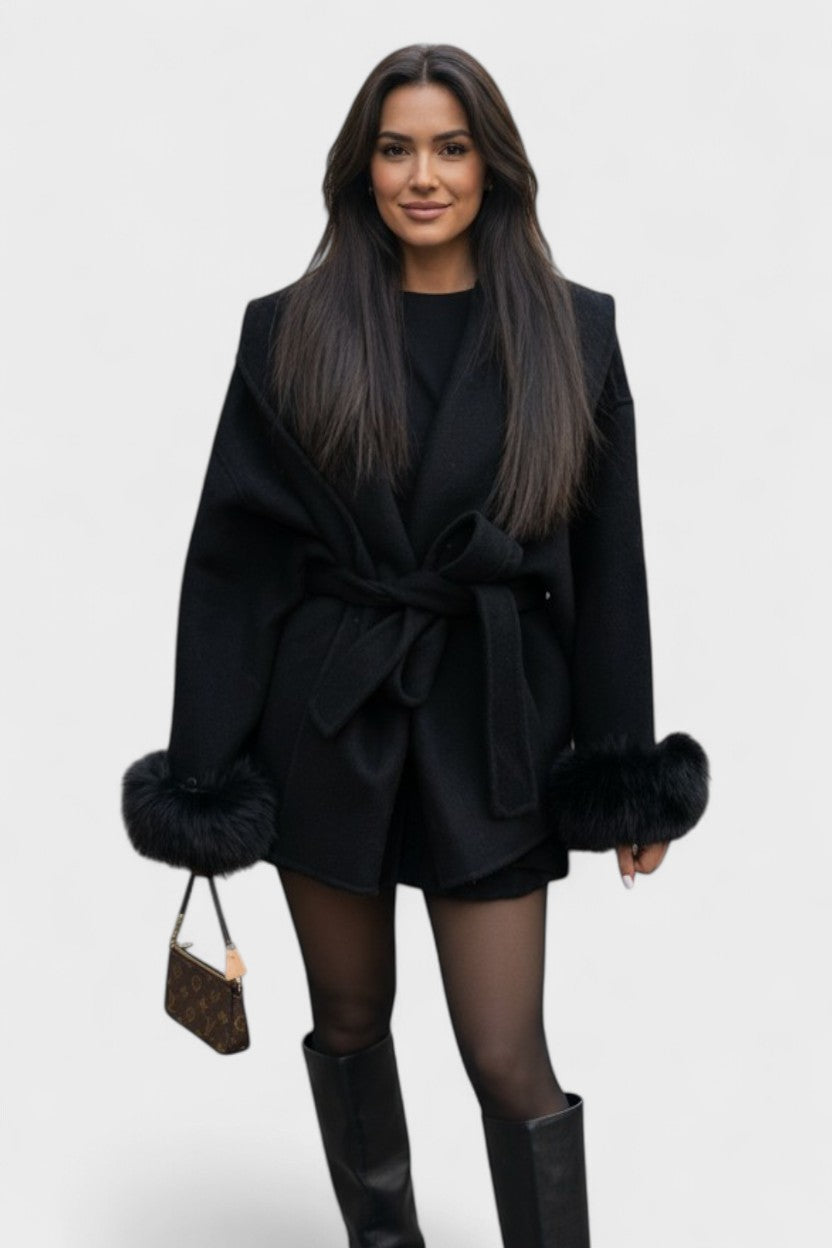 Dagmar™ | Tyylikäs takki ekologisella turkiksella