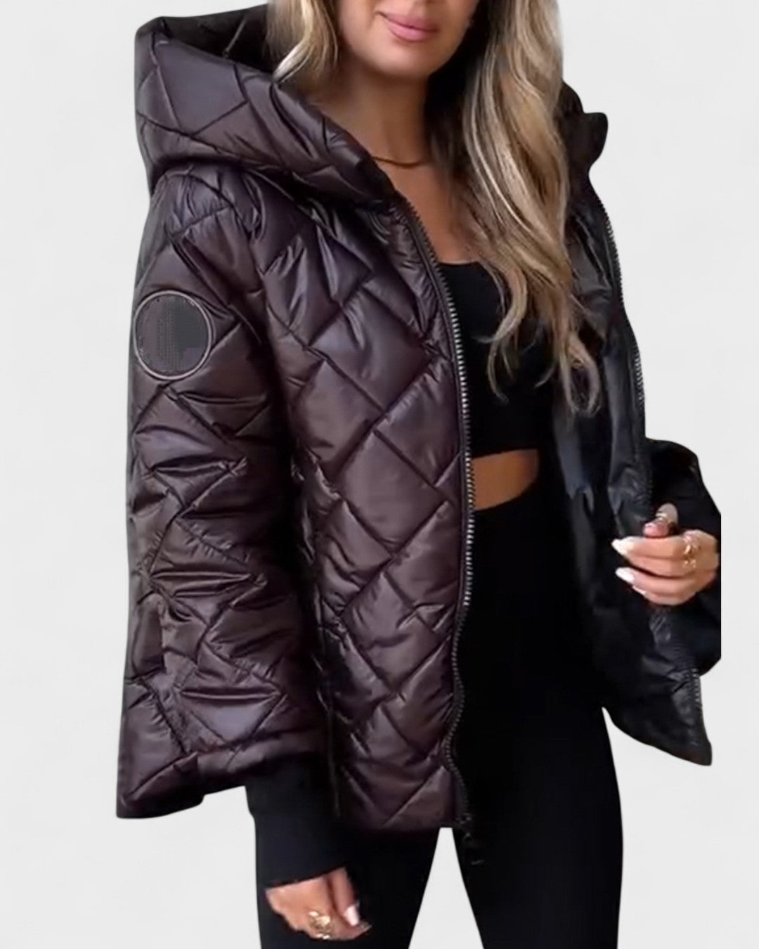 Ema™ | Tyylikäs takki hupulla