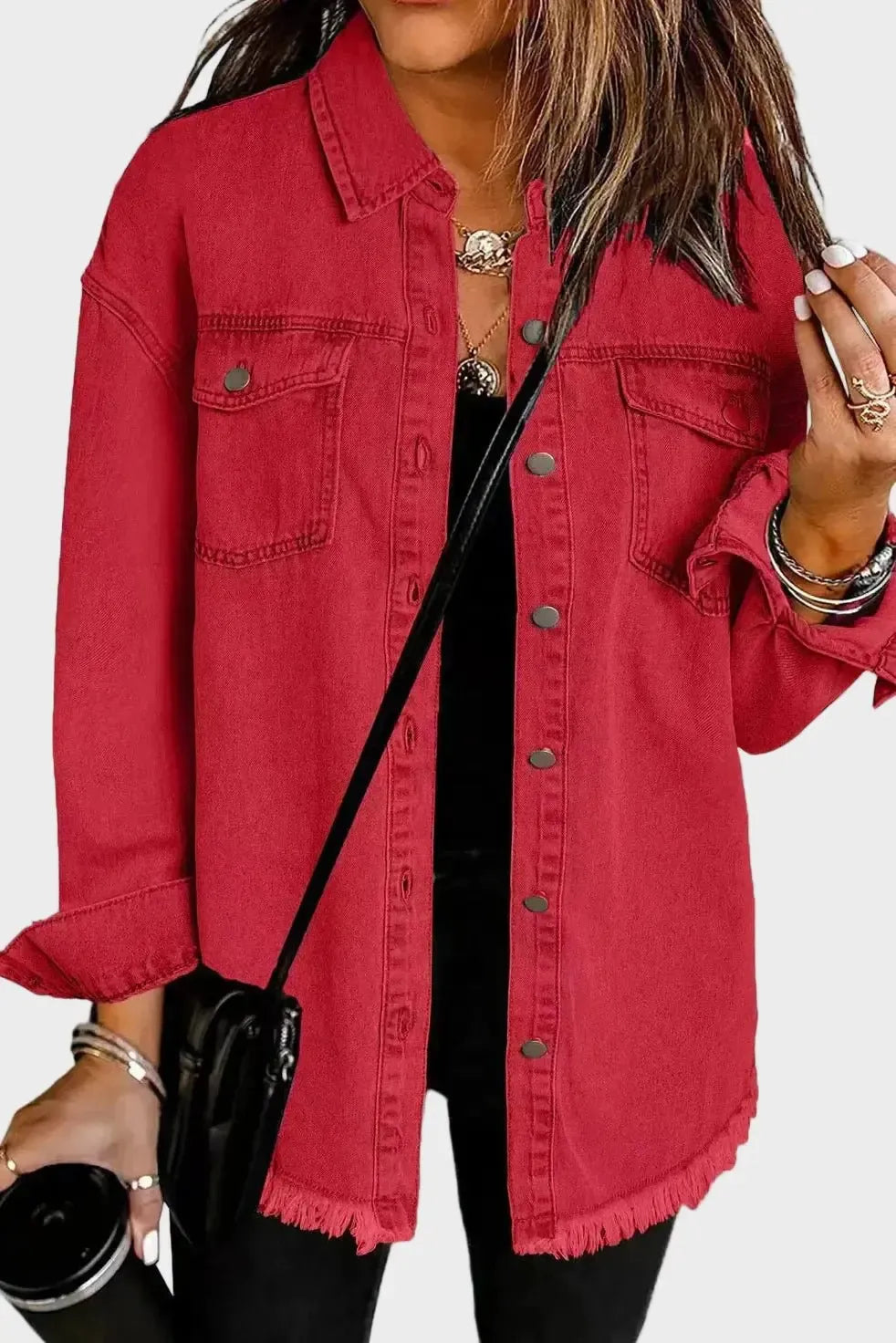 Emilie | Punainen Farkkutakki