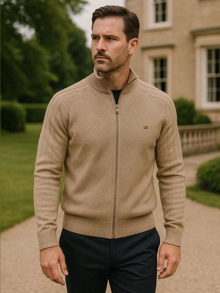 Jacquard™ | Vetoketjullinen neuletakki