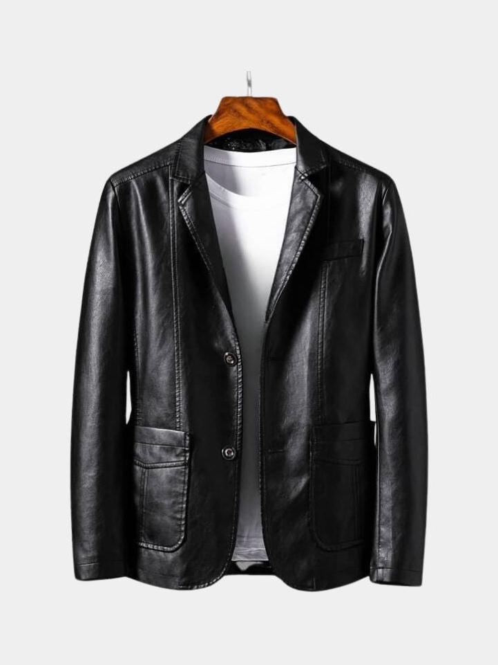 Jonas™ | Nahkatakki Karamellinvärinen