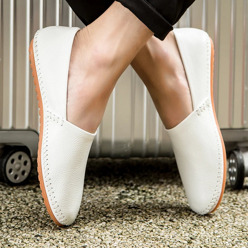 Keveät Nahka-Mokkasinit