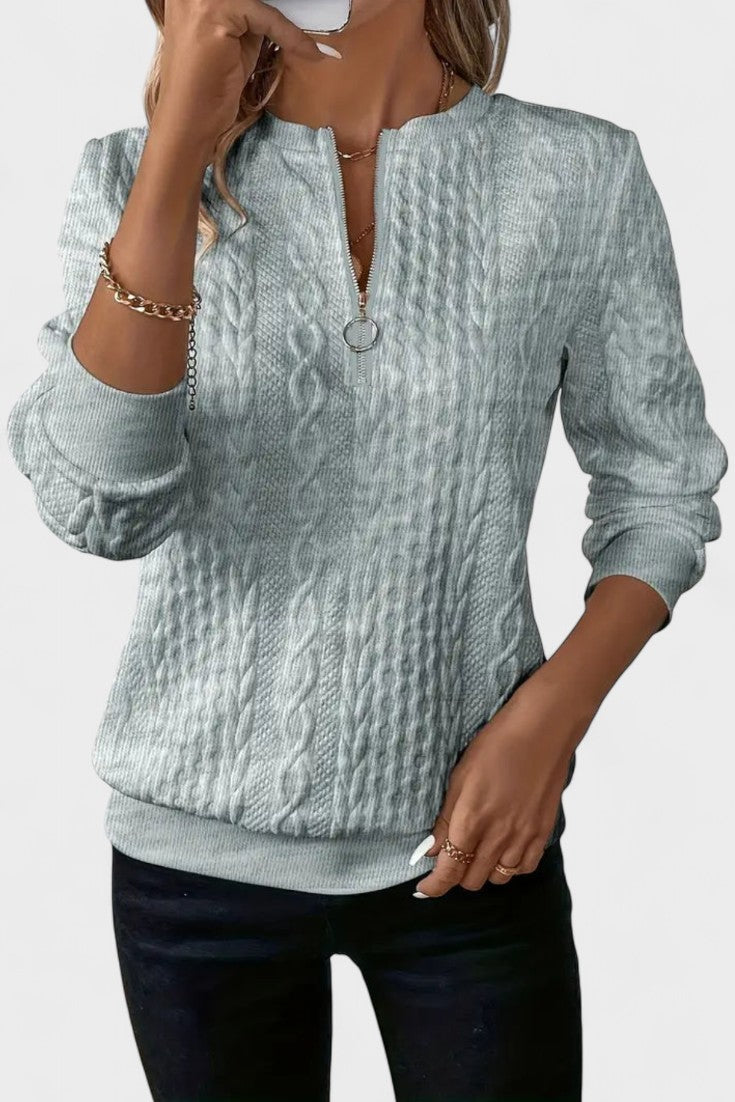 Nela™ | Vetoketjullinen collegepaita naisille