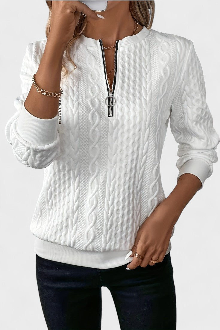 Nela™ | Vetoketjullinen collegepaita naisille