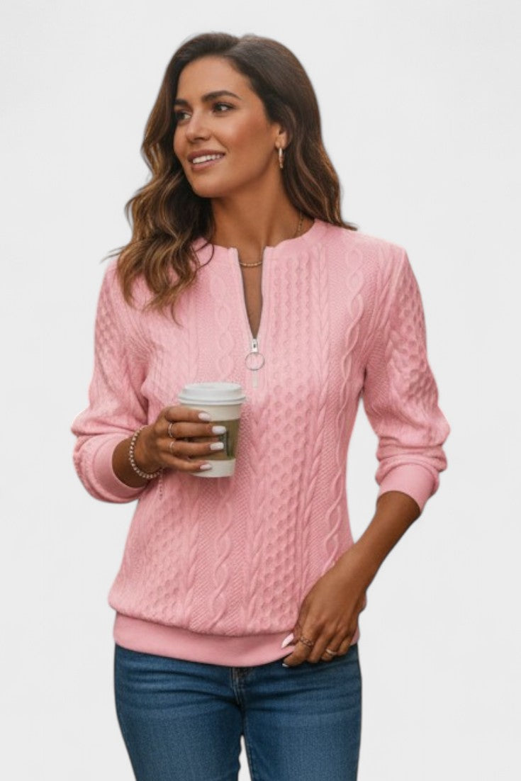 Nela™ | Vetoketjullinen collegepaita naisille