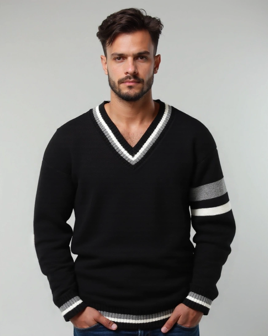 Rasmus™ | V-pääntie neule