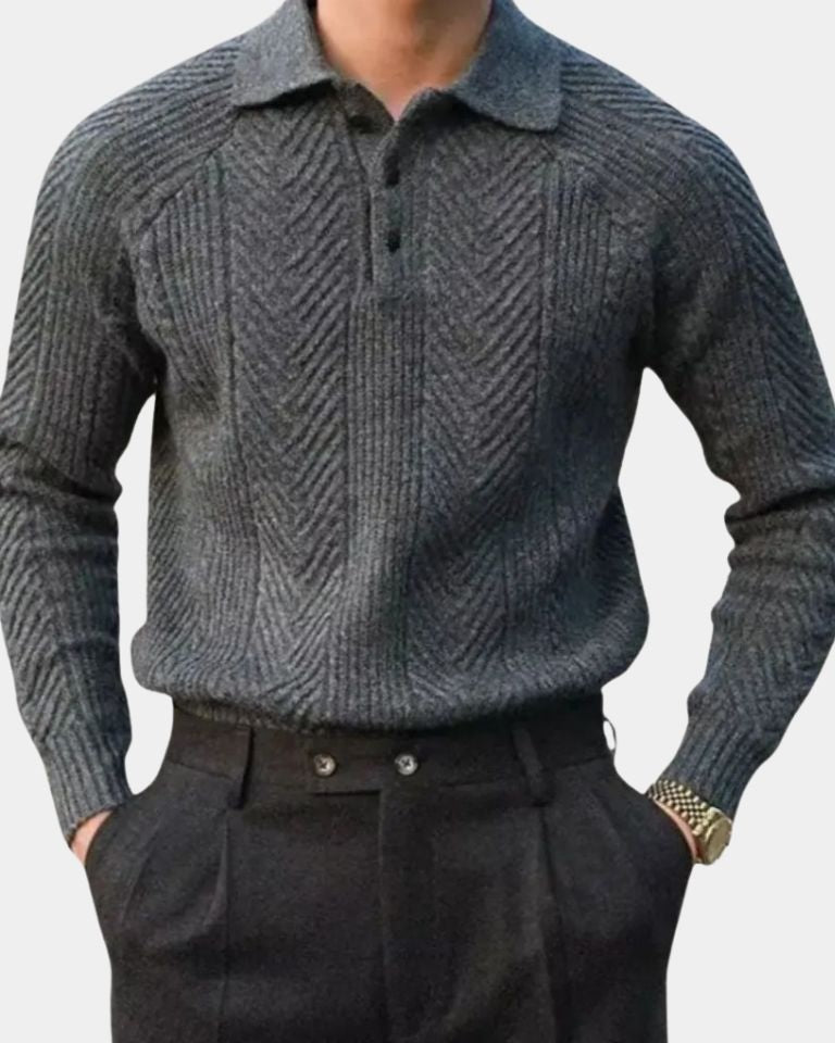 Viggo™ | Puuvillaneule V-pääntiellä