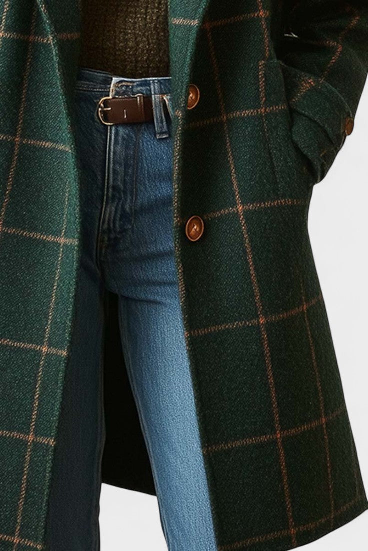 Yrsa™ | Tyylikäs tweed-takki ruutukuviolla