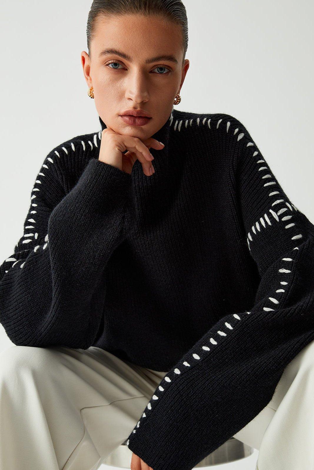 Alma | Korkeakauluksinen Neule