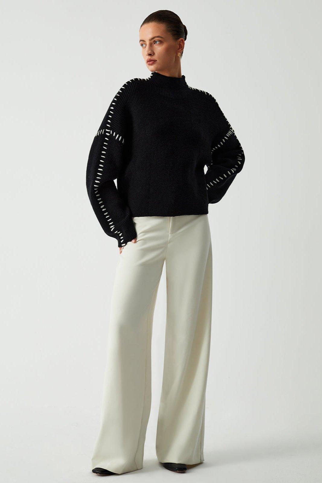 Alma | Korkeakauluksinen Neule