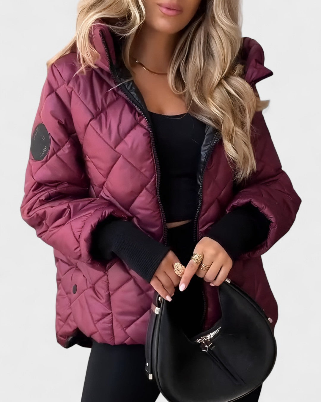 Ema™ | Tyylikäs takki hupulla