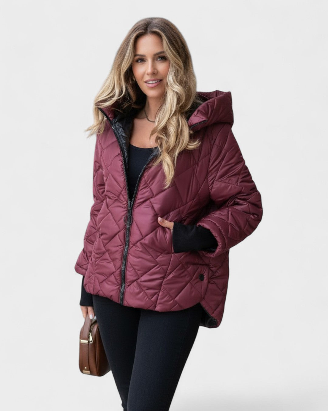 Ema™ | Tyylikäs takki hupulla