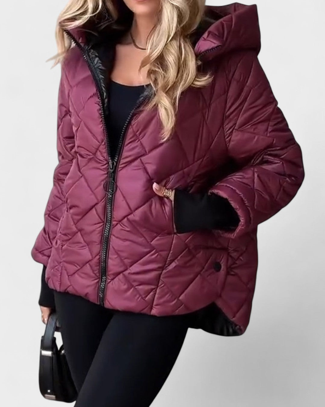 Ema™ | Tyylikäs takki hupulla