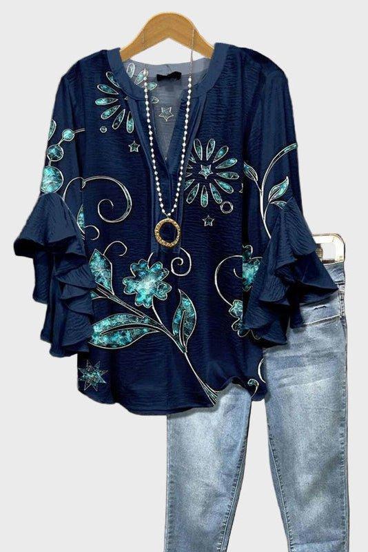 Freja | Kukallinen turkoosi toppi