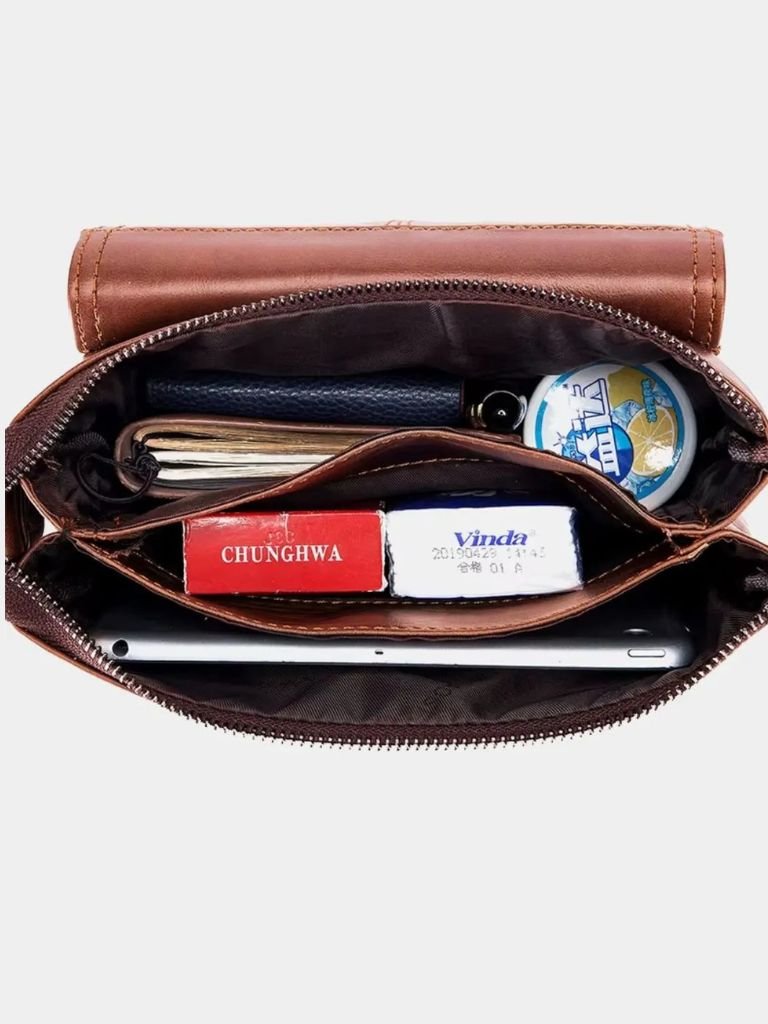 Henrik™ | Vintage Olkalaukku Nahasta