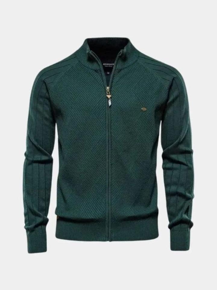 Jacquard™ | Vetoketjullinen neuletakki