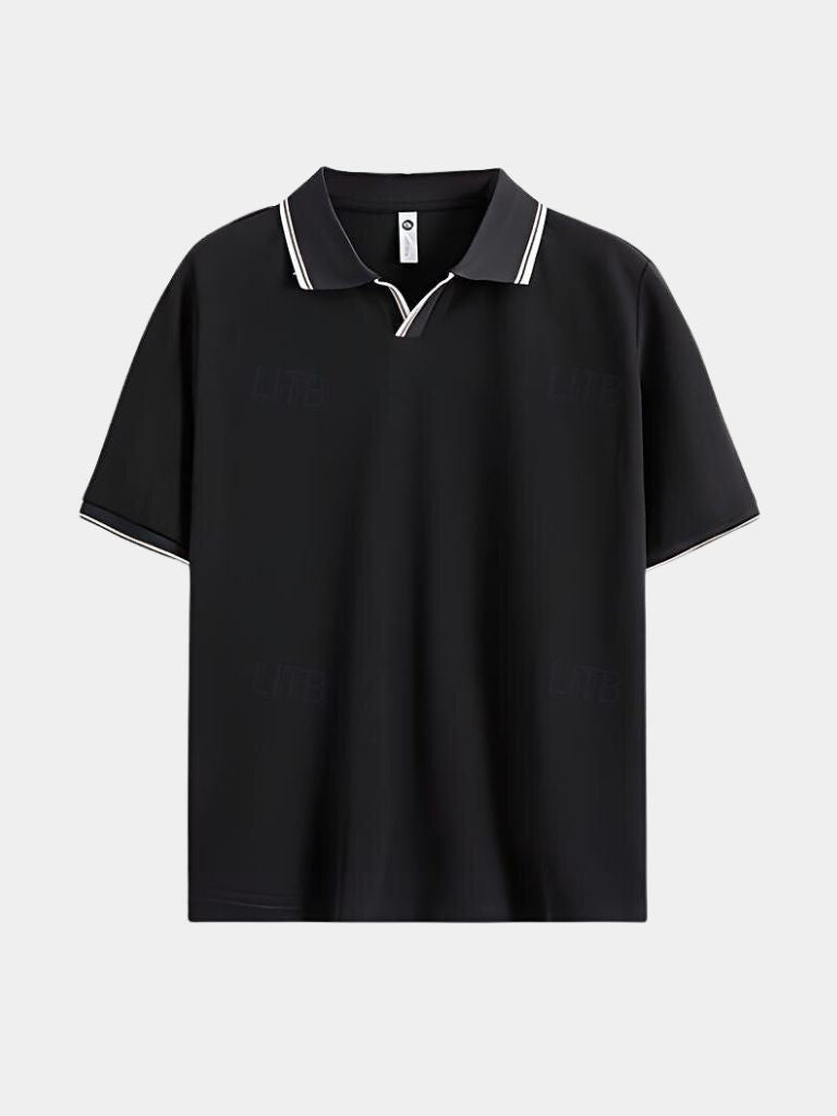 Jesper™ | Polo V-kaula Noir