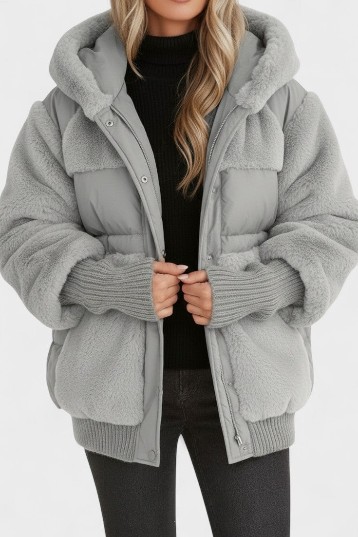 Lena™ | Ylellinen untuvatakki hupulla