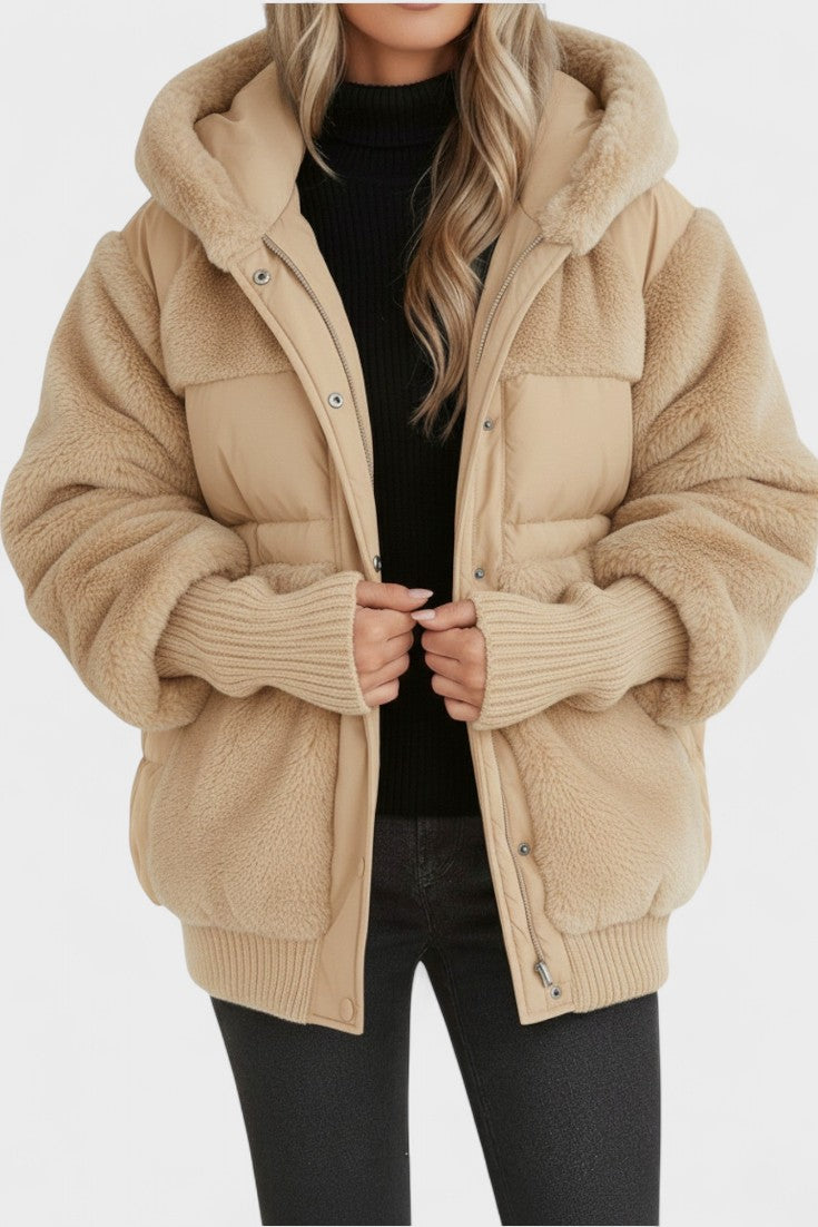 Lena™ | Ylellinen untuvatakki hupulla