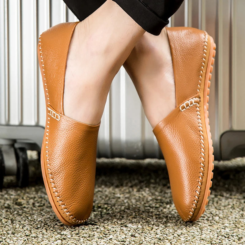 Keveät Nahka-Mokkasinit