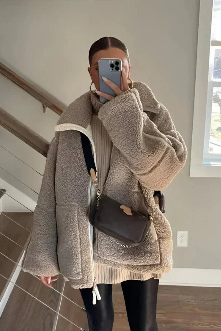 Mille™ | Tyylikäs teddy-kääntöviitta pohjoismaisella designilla