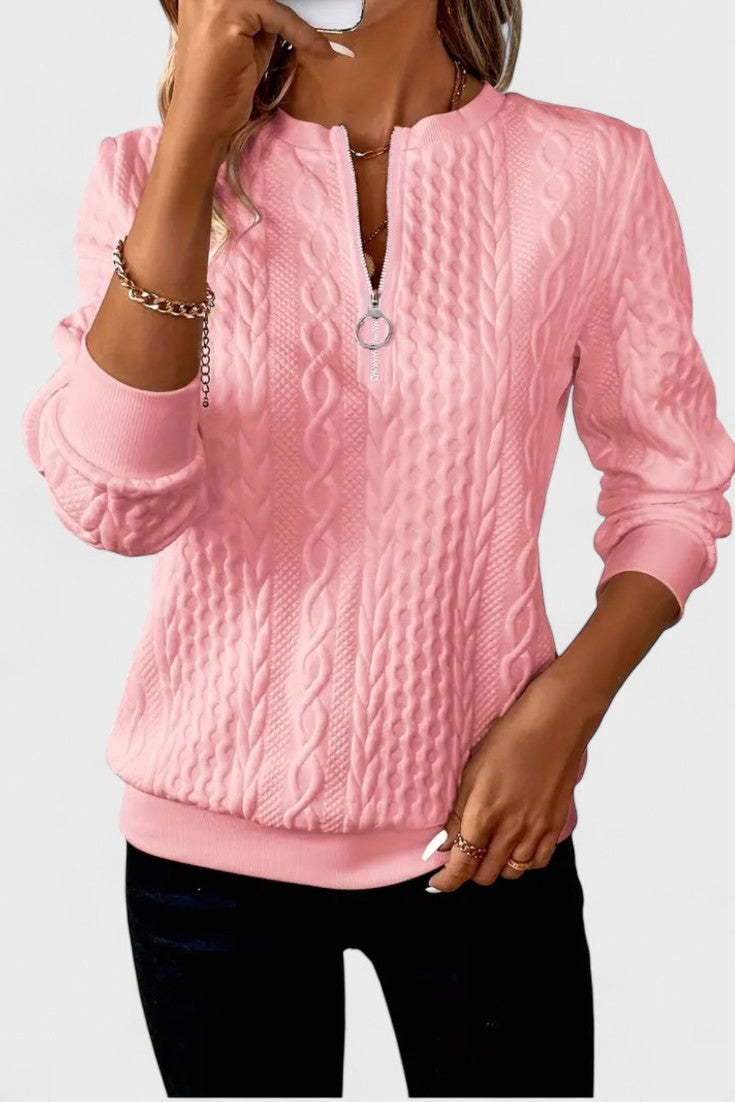 Nela™ | Vetoketjullinen collegepaita naisille