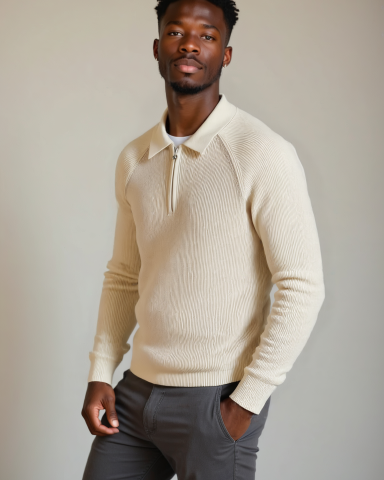 Peter™ | Vetoketjullinen collegepaita ja raglanhihat