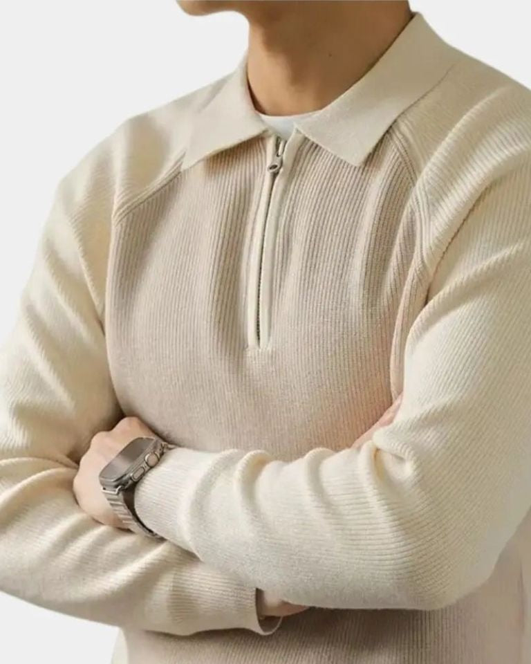 Peter™ | Vetoketjullinen collegepaita ja raglanhihat