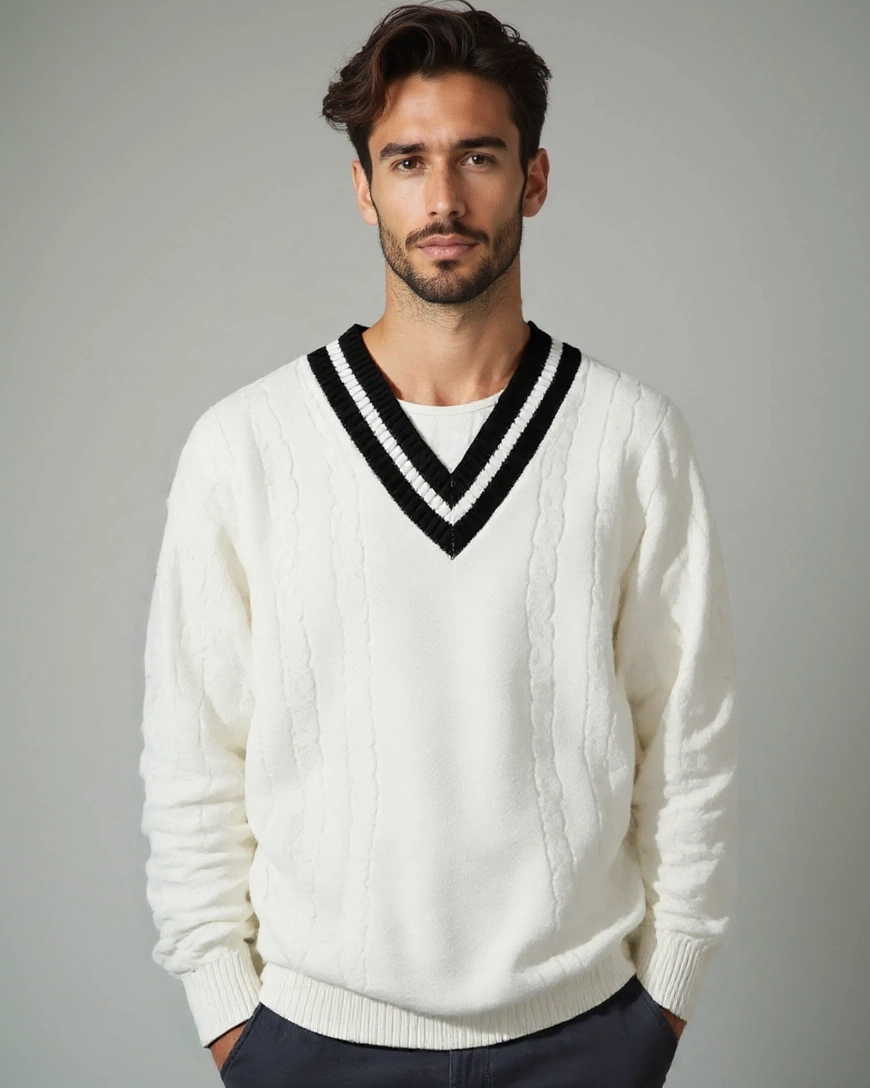 Poul™ | V-pääntie neule