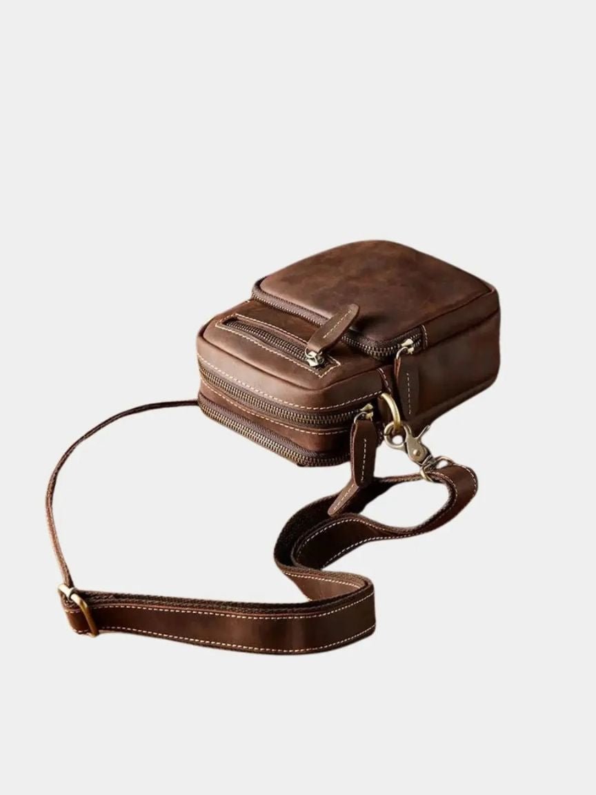 Rene™ | Retro Nahkainen Olkalaukku