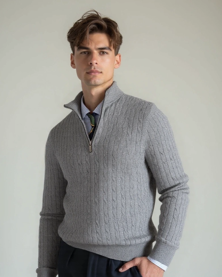 Tobias™ | Vetoketjullinen collegepaita ja kuosi