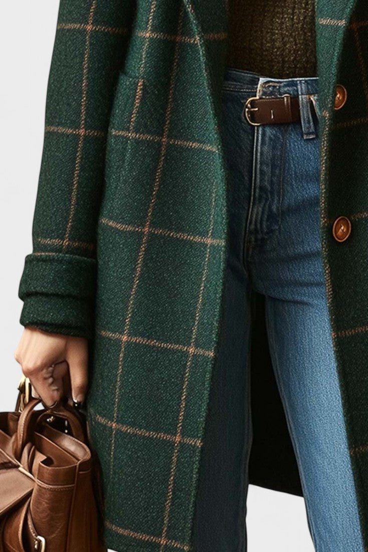 Yrsa™ | Tyylikäs tweed-takki ruutukuviolla